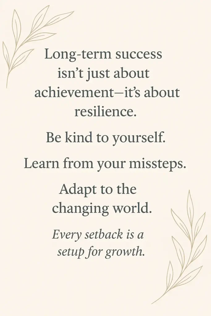 A quote graphic that emphasizes sustaining long-term success.